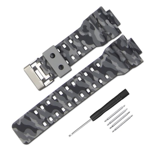 

Compatible with Casio Genuine Watch Bands, 16mm Wide, Waterproof Watch Strap for G-8900A, GR-8900A, GW-8900A, GA-110, GA-100, GD-100, and GD-110 (Camo