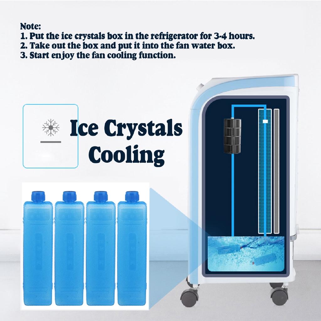 4L Multifunction Remote Control Air Conditioner Cooling Fan Timer Cooler Humidifier Purifier Adjust 3 Speed+4 Ice Crystal