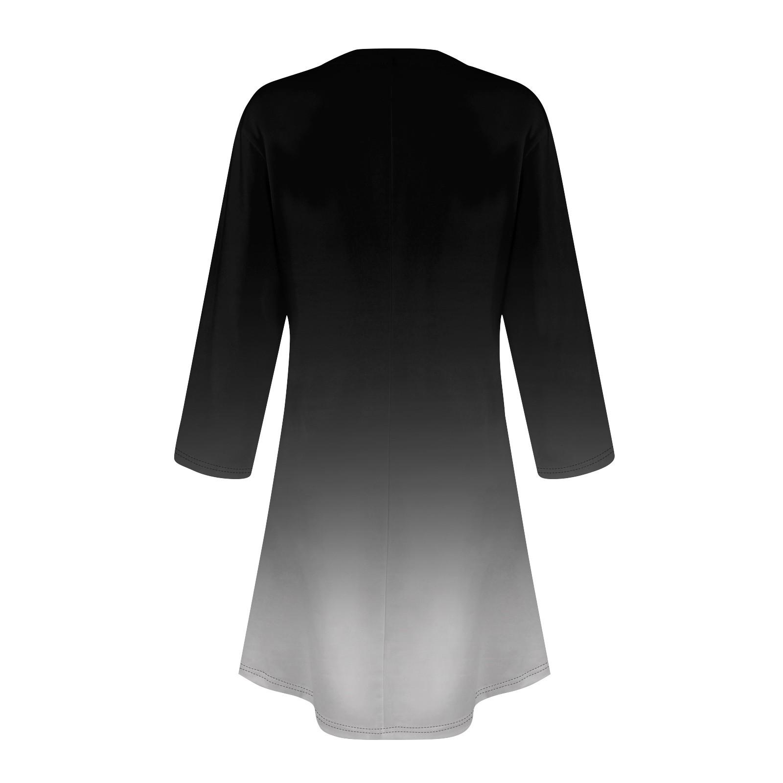 Женское модное повседневное платье с круглым вырезом и рукавом три четверти XXL красный — фото 5