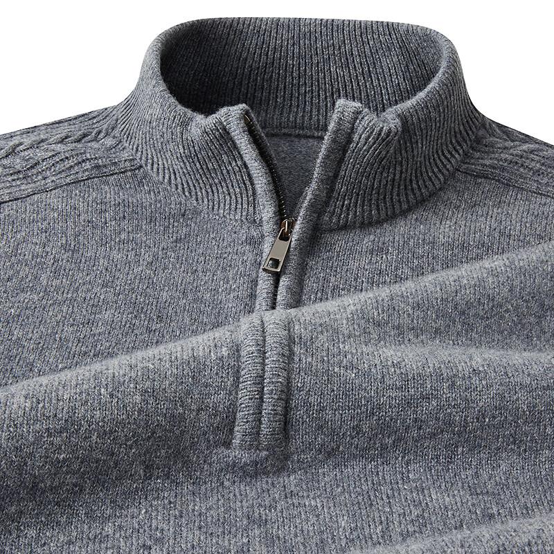 

FAPAI Men s Merino Wool Cashmere Blend Half-Zip Sweater 3XL