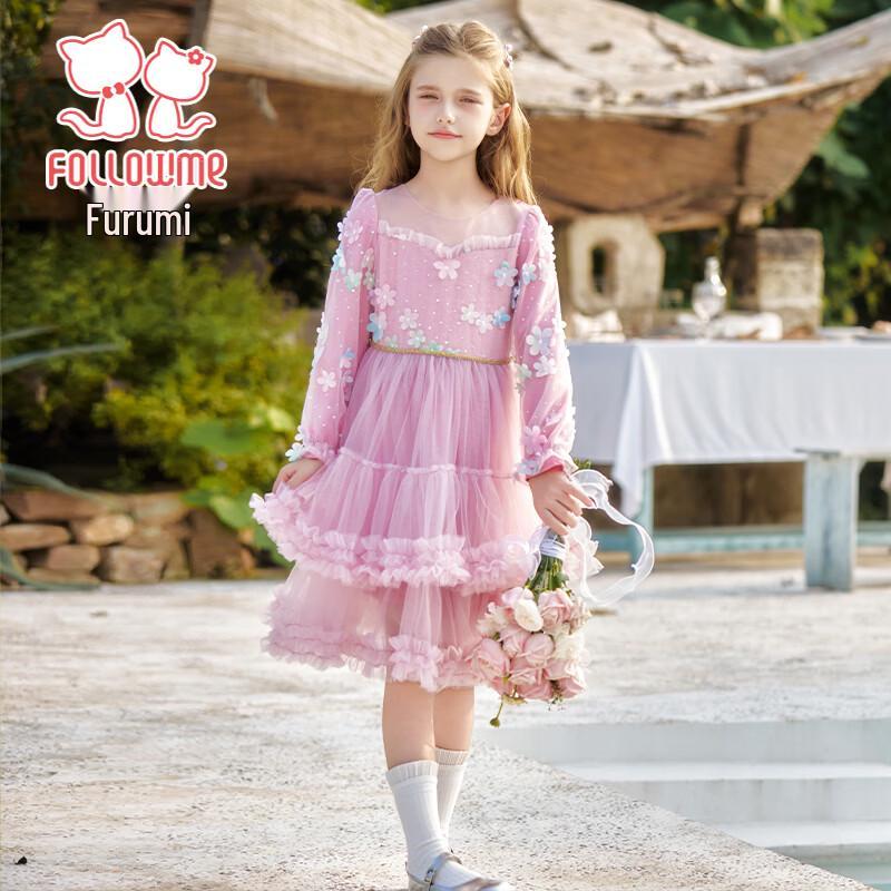 

Сладкое сетчатое платье-принцесса для девочек Fuluomi 150