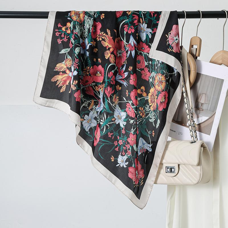 Fashionable Simulation Silk Square Scarves 70cm Temperament Women Shawl Wrap Soft Satin Scarf Bandana Female Neckerchief Hijab