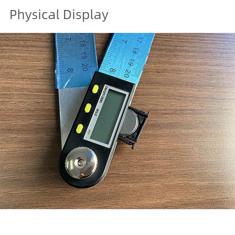 Stainless Steel Digital Angle Protractor 200mm - 360° Ruler for Woodworking