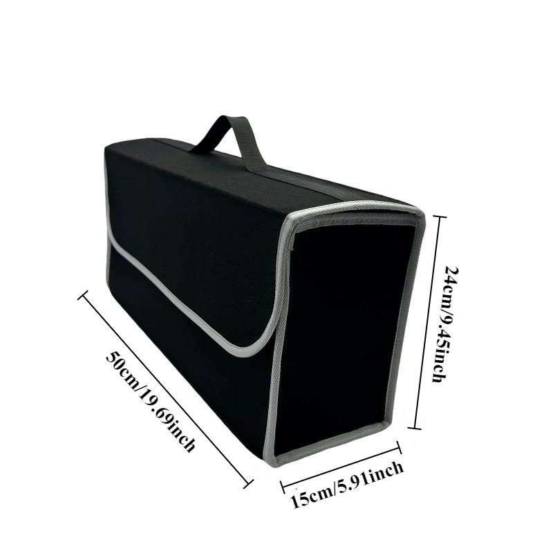 

Anti Slip Compartment Boot Storage Organizer Tool Car Storage Bag Car Trunk Organizer Soft Felt Storage Box Car Accessories чёрный