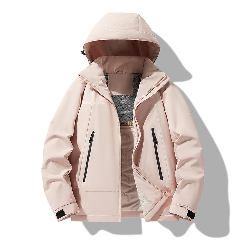 Outdoor charging cotton-padded clothes, graphene self-heating warm cotton-padded clothes, couple models, windproof and waterproof, removable autumn