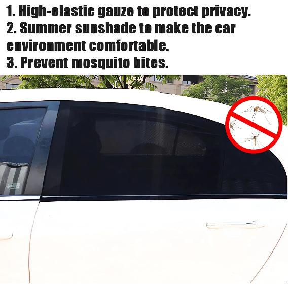 4 Packs Universal Car Window Screens - 2023 New Car Window Covers Sun Shades with UV Protection, Window Shades for Car Side Windows, Mesh Window
