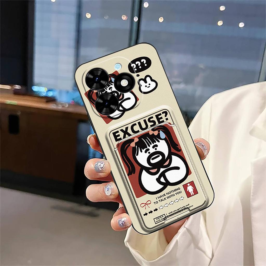 Card Sleeve Full Wrap Phone Case For Tecno Spark Go 2024/Spark20C/BG6/POP8 Graffiti Waterproof Silicone Anti-knock TPU