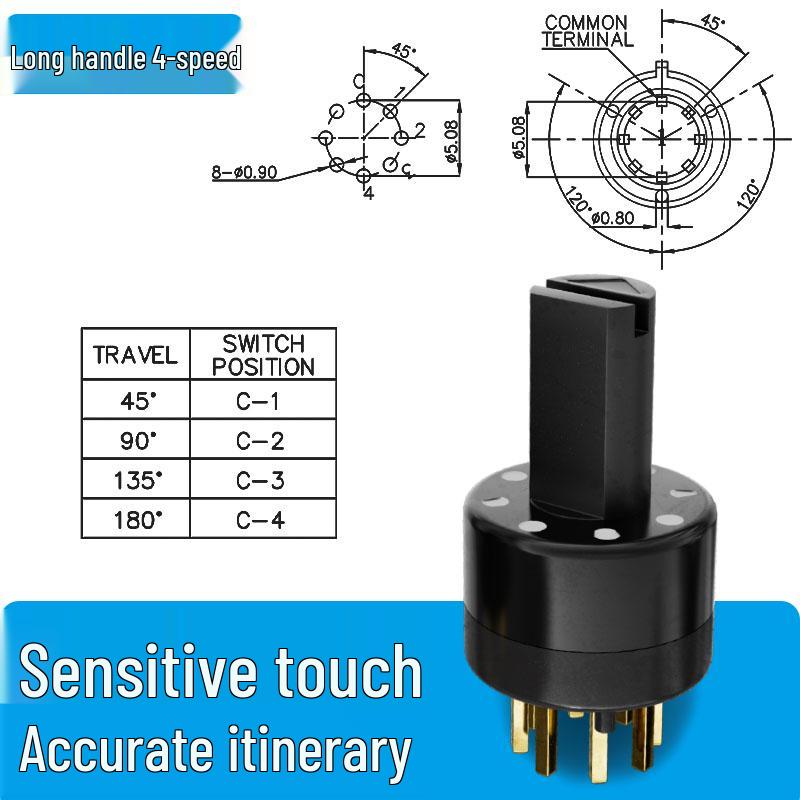 

Compact Rotary Band Gear Selector Switch: 2-8 Gears Display Shop