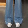 Women's Lyocell Blend High-Waist Wide-Leg Washed Denim Jeans