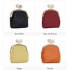 Women's Genuine Leather Litchi Grain Mini Coin Purse & Lipstick Clasp Bag