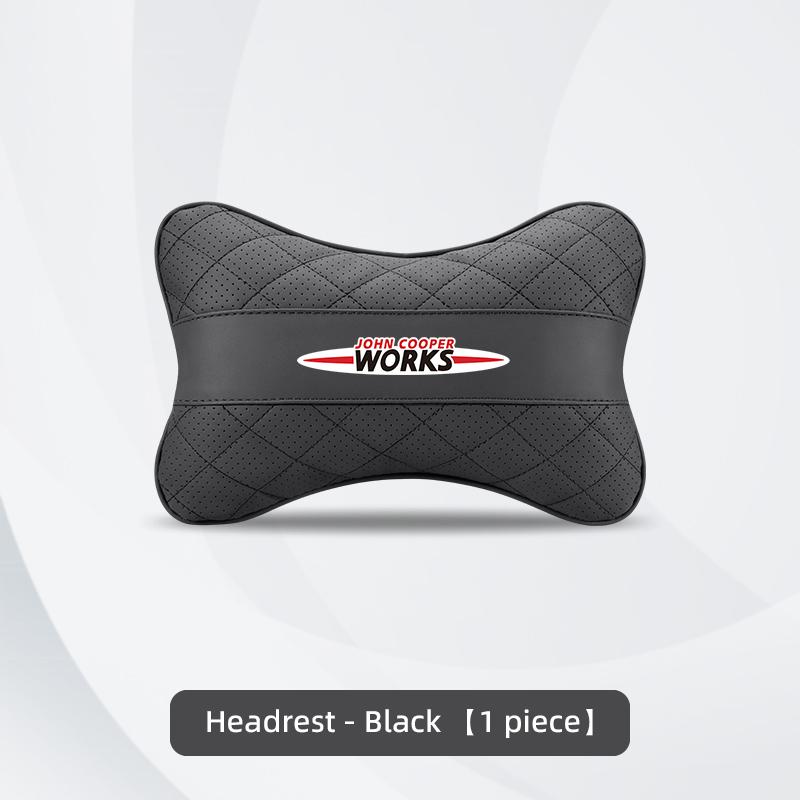 Car Headrest Waist Support Set Neck Pillow Car Waist Cushion For BMW Mini Works Cooper F54 F55 F56 F57 F60 R50 R52 R53 R55 R56 MM27