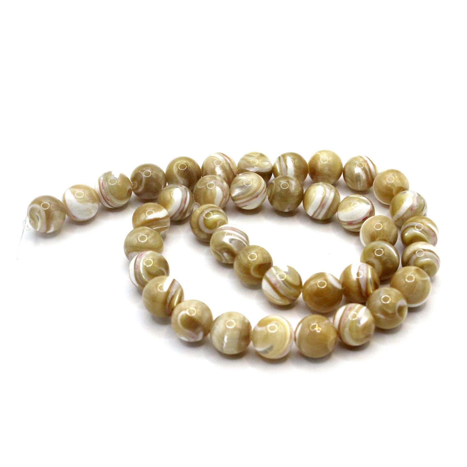 

Coffee Shell Horse Hoof Snail Beads for DIY Jewelry – Round Loose Beads, Jewelry Findings, Semi-finished Accessories 4mm, approx. 90 beads