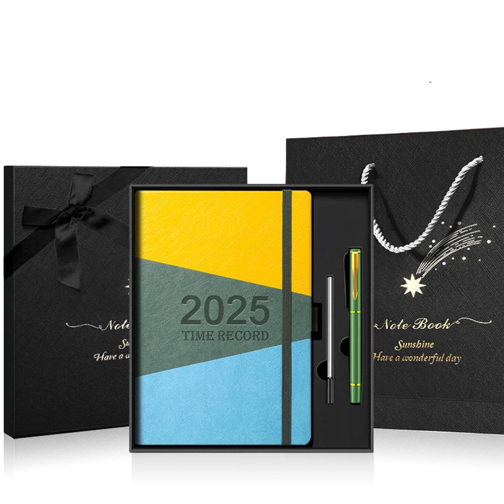 A5 verdickter Business-Notizblock aus Leder, Arbeitsnotizbuch, Besprechungsprotokollbuch, Tagesplaner 2025, Studiennotizen für Studenten, Tagebuch, 150 Blatt