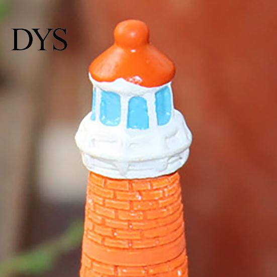 Lighthouse Sculpture Realistic Shape DIY Miniature Resin Figurine Micro Landscape Garden Decor