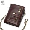 Anti-theft Brushed Genuine Leather Wallet, Men's Retro Bag, Short Wallet