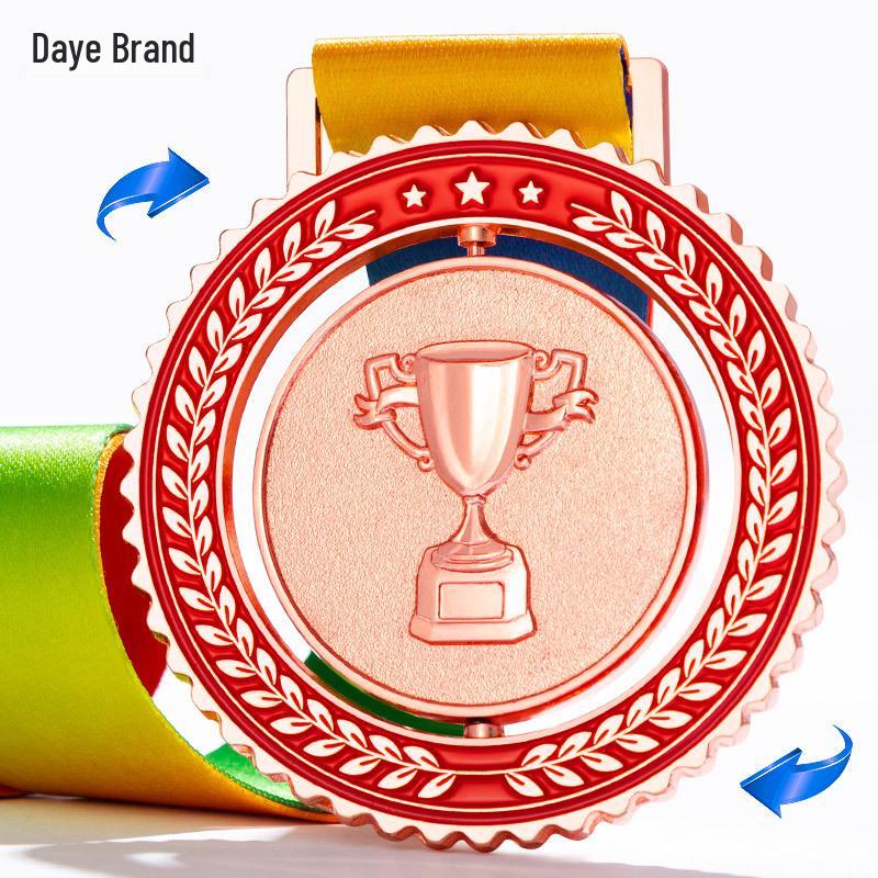 Daye Custom Sports Medals: Rotating Gold, Silver, and Bronze Awards for Champions