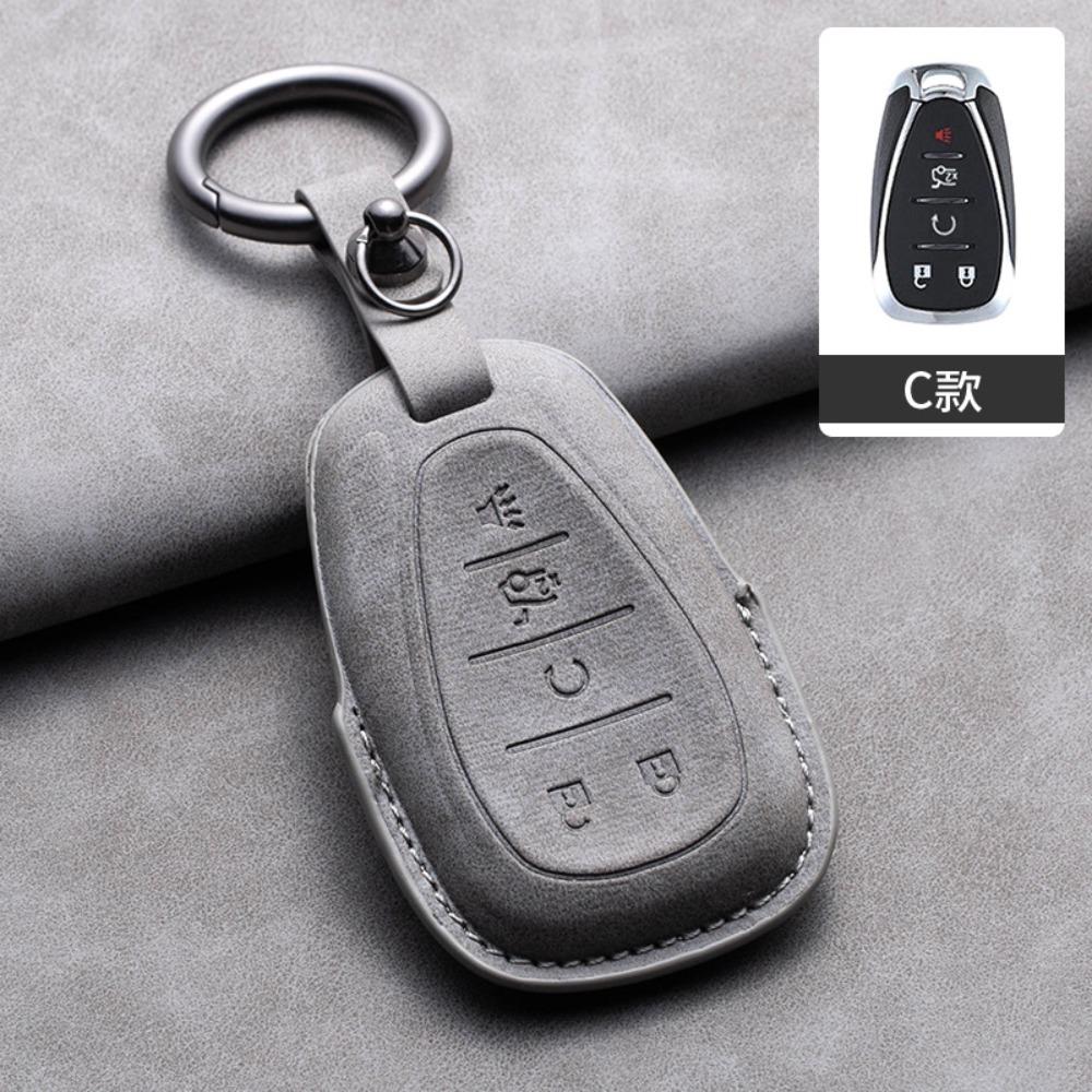 Premium for Nappa Leather Key Cover for Chevy Malibu XL Equinox Blazer Camaro Car Keys