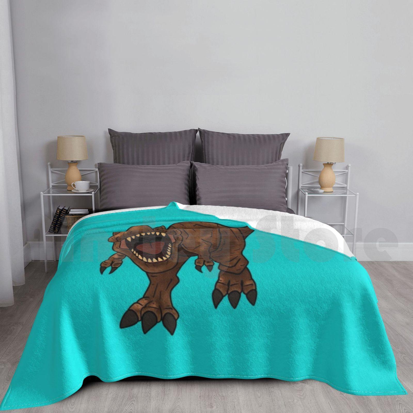 Roaring Rex Blanket Fashion Custom T Rex Dinosaur Tyrannosaurus Tyrannosaurus Rex Rexy Trex Camp Cretaceous Size: 75*100cm, Weight: 230 GSM