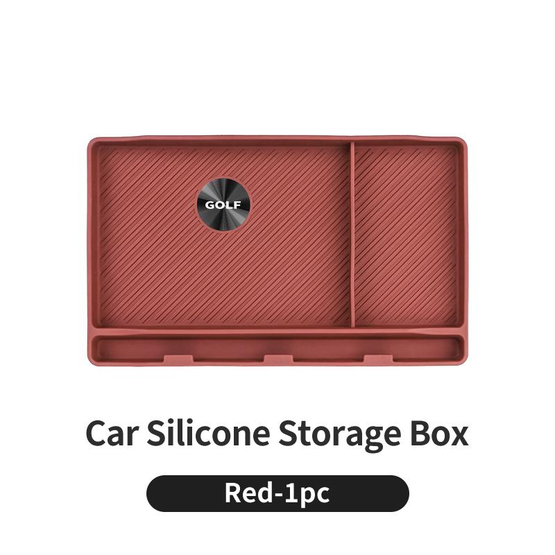 Car Dashboard Storage Box CD HDYTGHS5 Texture Silicone Scratch-Resistant For VW Golf GTI Polo Passat Scirocco Tiguan Jetta T-ROC Touareg