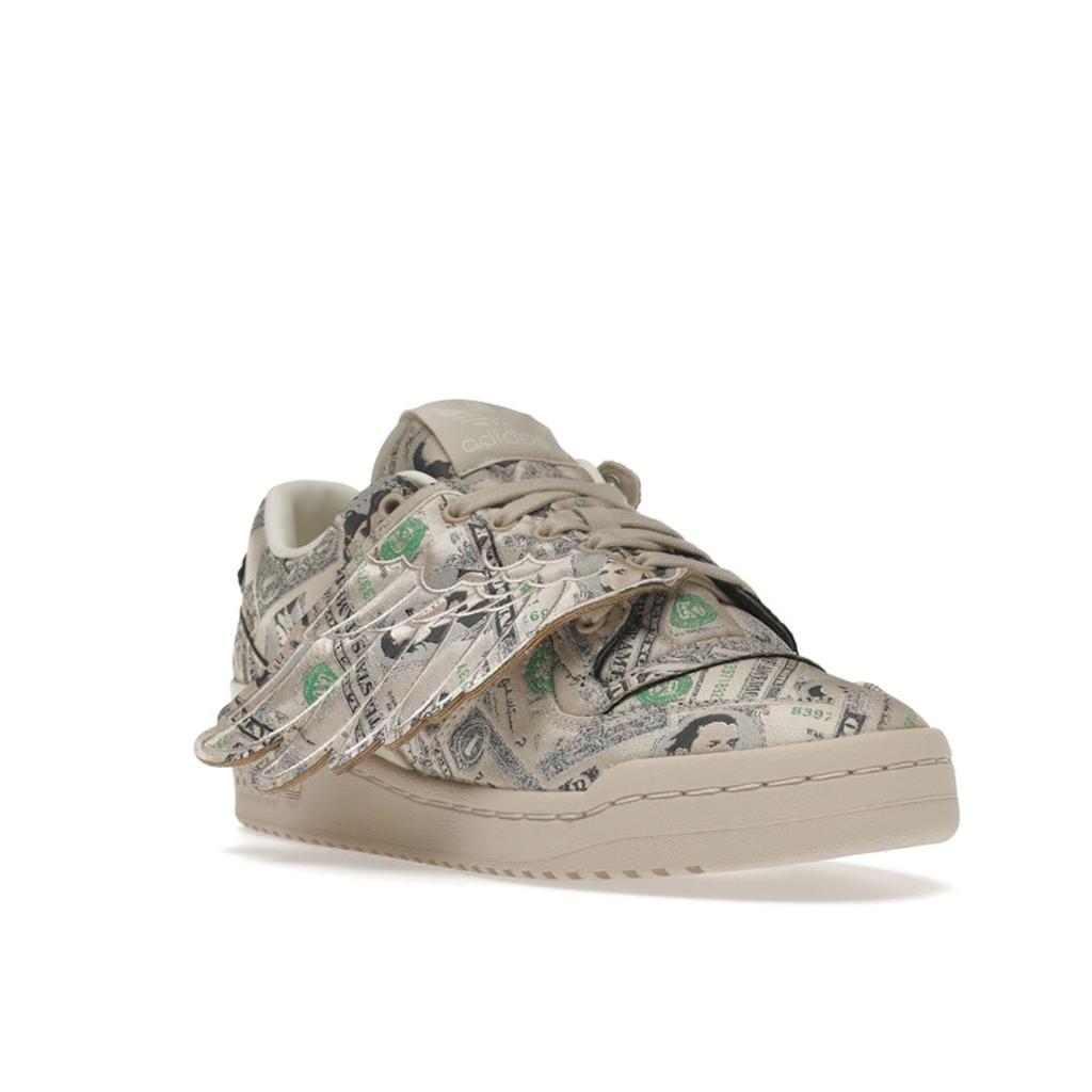 Jeremy Scott X Adidas Forum Wings 1.0 Low Money Unisex Sneakers Cream Bliss Green-Night GX6393