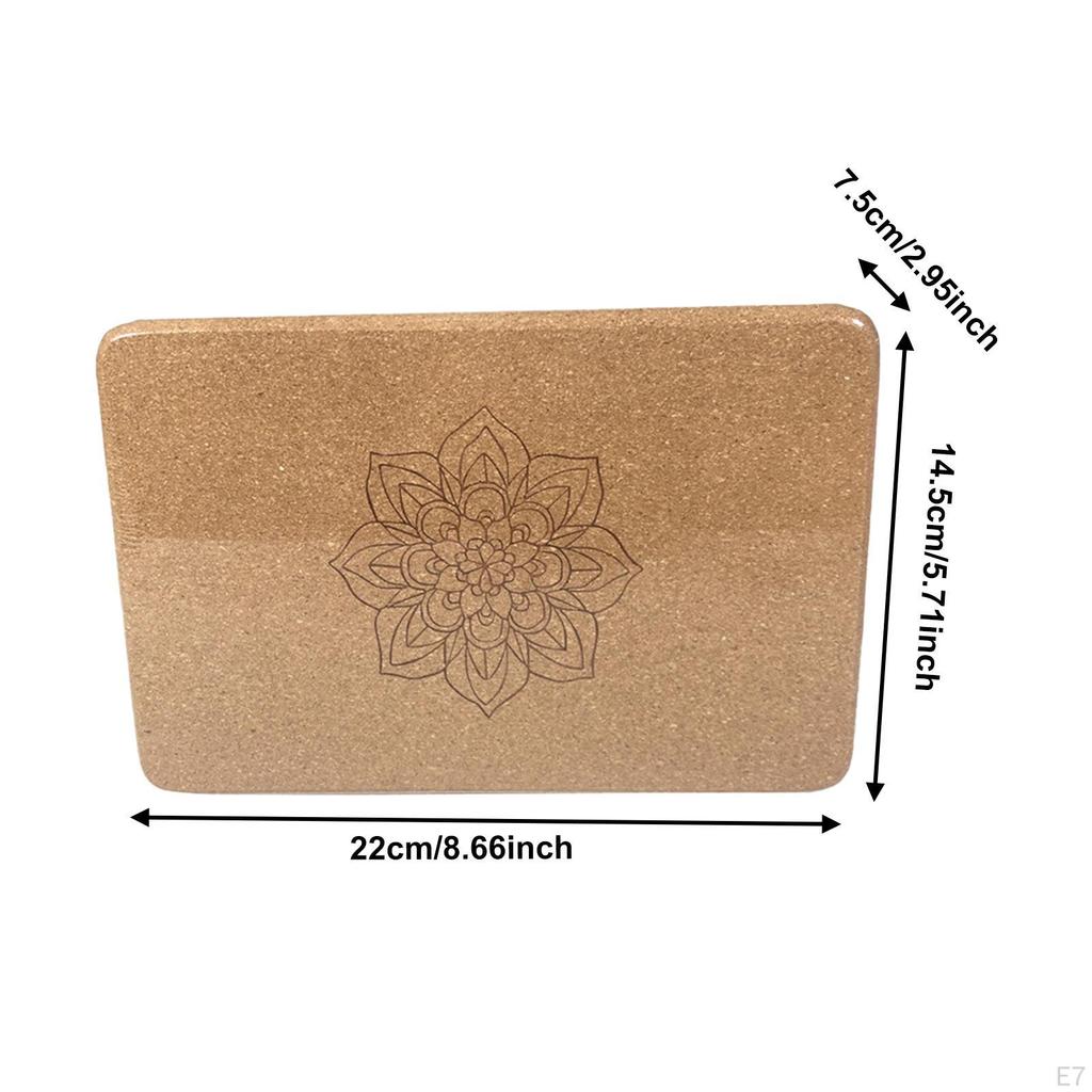 Kork Yoga Block Übungs Hilfsmittel Holz Zubehör für Fitness Home Gym