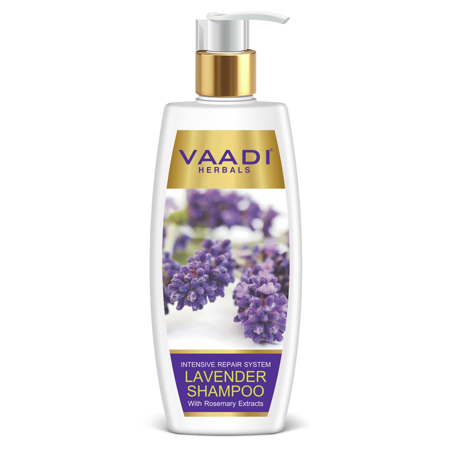 

Vaadi Herbals Lavender Shampoo with Rosemary Extract for Hair Repair and Nourishment 350 ml
