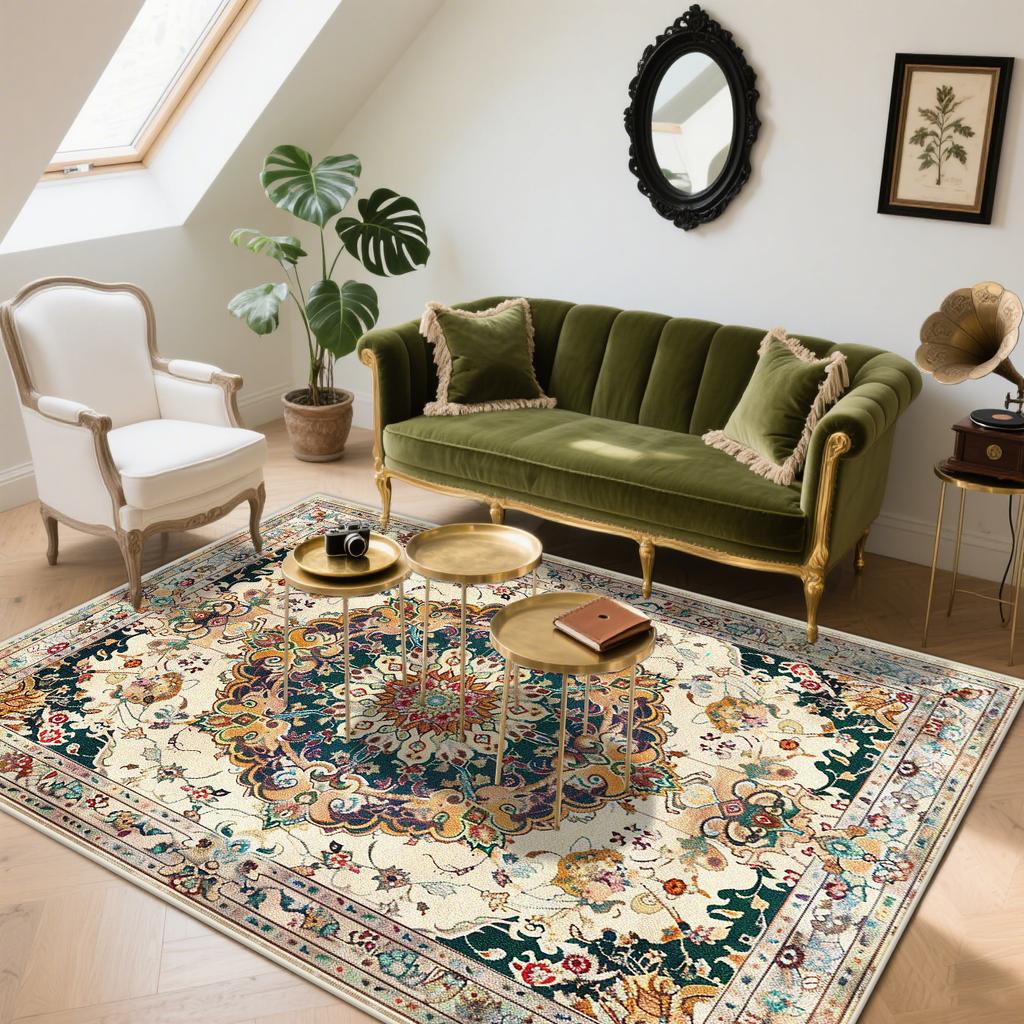 Luxurious Persian Living Room Rug High-Quality Bedroom Bedside Fluffy Soft Decoration Carpet Lounge Coffee Tables Washable Mat