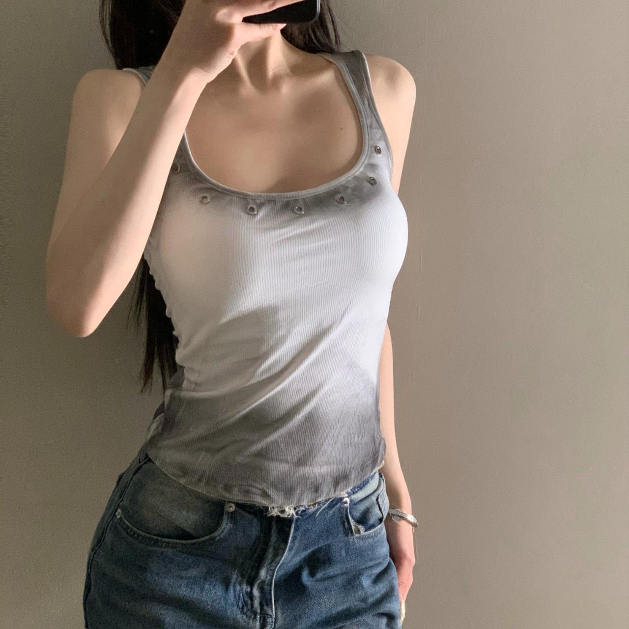 Women s Spicy Gradient Sleeveless Slimming Camisole Vest One size (for 80-130 lbs)
