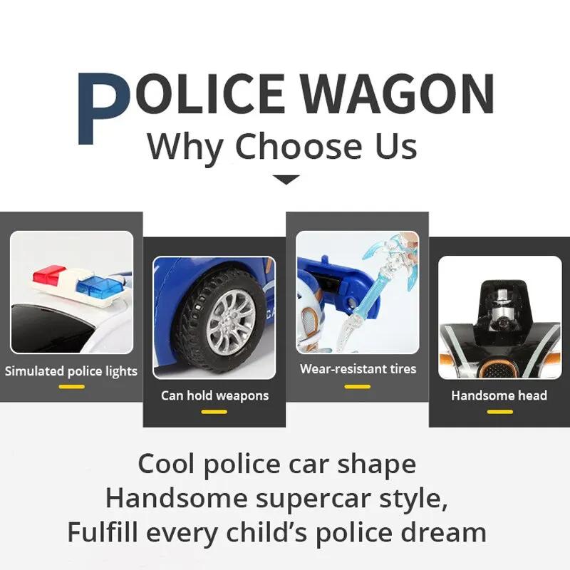 2 in 1 One-key Collision Deformation Car Toys Automatic Transformation Robot Plastic Vehicles Boys Toy Model Car Kids Baby Gift
