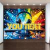 Sfondo Foto Booth DJ Luci al Neon con Testo Personalizzato