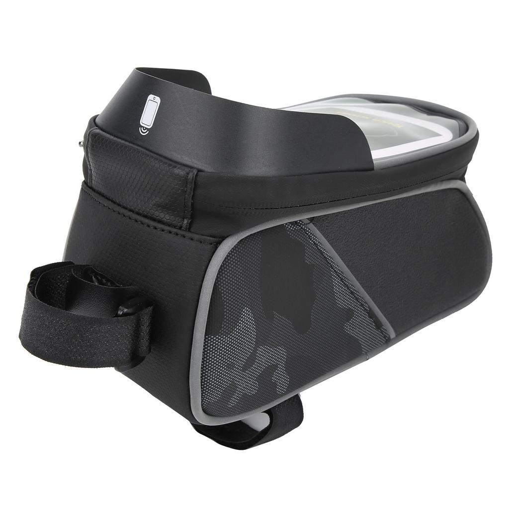 Bike Front Frame Bag Waterproof TPU Sensitive Touch Screen Top Tube Phone Mount Bag Pouch