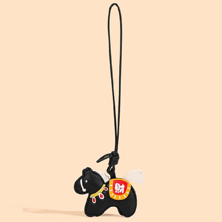 Versatile Lucky Horse Keychain For Car Home Or Office Use High Quality Soft PU Material Bag Pendant Car Decoration