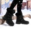 Winter Snow Boots for Couples Slip-Resistant Outdoor Waterproof Mid-Calf Boots with Warm Faux Fur Lining Fashionable and Trendy