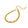 Ingemark Boho Goldfarbene Edelstahl-Schlangenkette Armbänder Damen Retro Stapelbare Bunte Perlenarmbänder Wasserdichter Schmuck