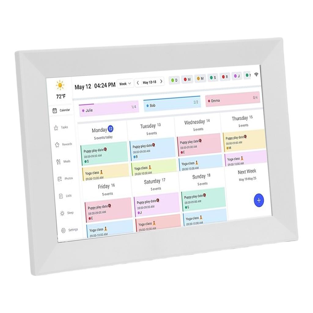10.1 Inch WiFi Digital Calendar 1080P HD Interactive Touchscreen Wall Planner App Control Support 32GB Storage for