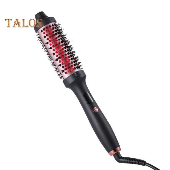 Wired Curling Brush 38MM LED Display Thermal Brush Fast Heating Negative Ion Round Brush Electric Hair Straightening Curling Wand Tools