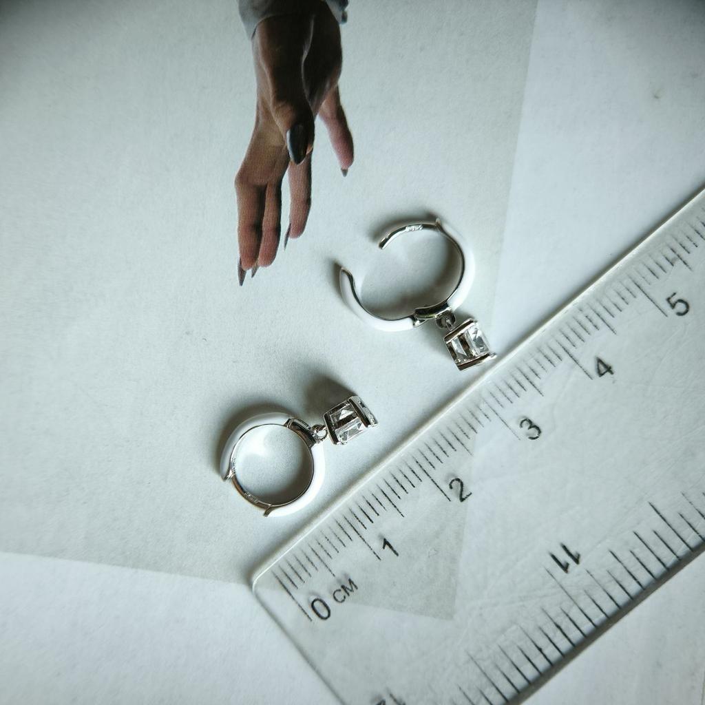 Silver Earrings with Cubic Zirconias, Emallu (2180777)