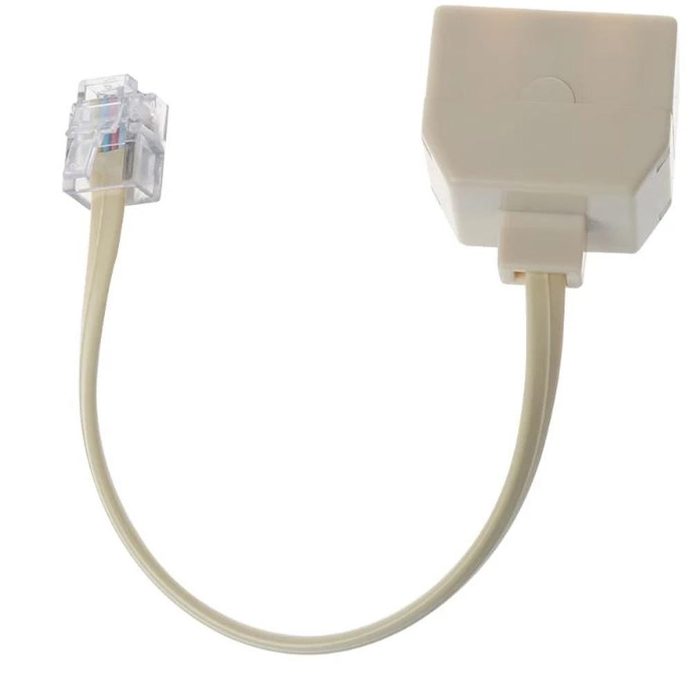 1pc High Quality One Point Two 6P4C RJ11 Dual Female Splitter Telephone Extension Male Connecto X1M0