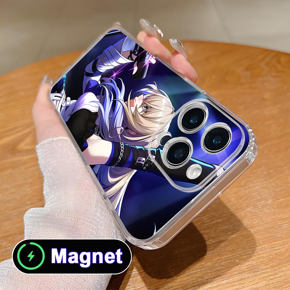 HSR Serval Clear TPU Magsafe Mobile Phone Case for iPhone 17 16 15 14 13 12 11 Air Pro Max Plus Mini Colorful Cover