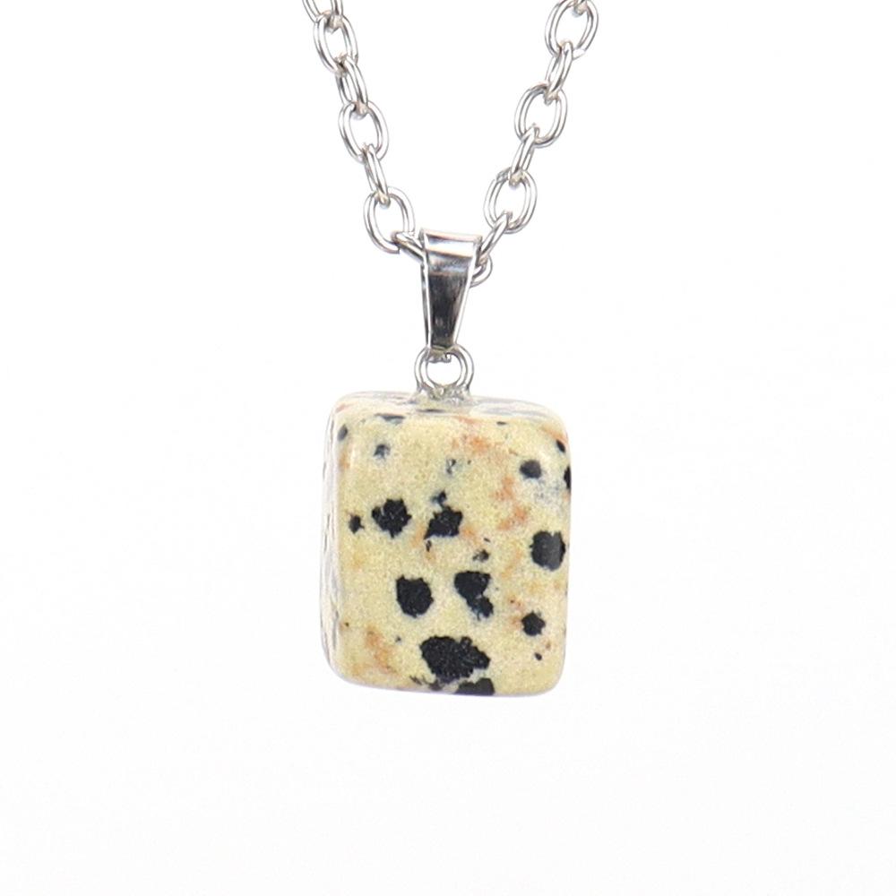 Natural Crystal Natural Stone Tiger Stone Irregular Shape Small Pendant Necklace N627