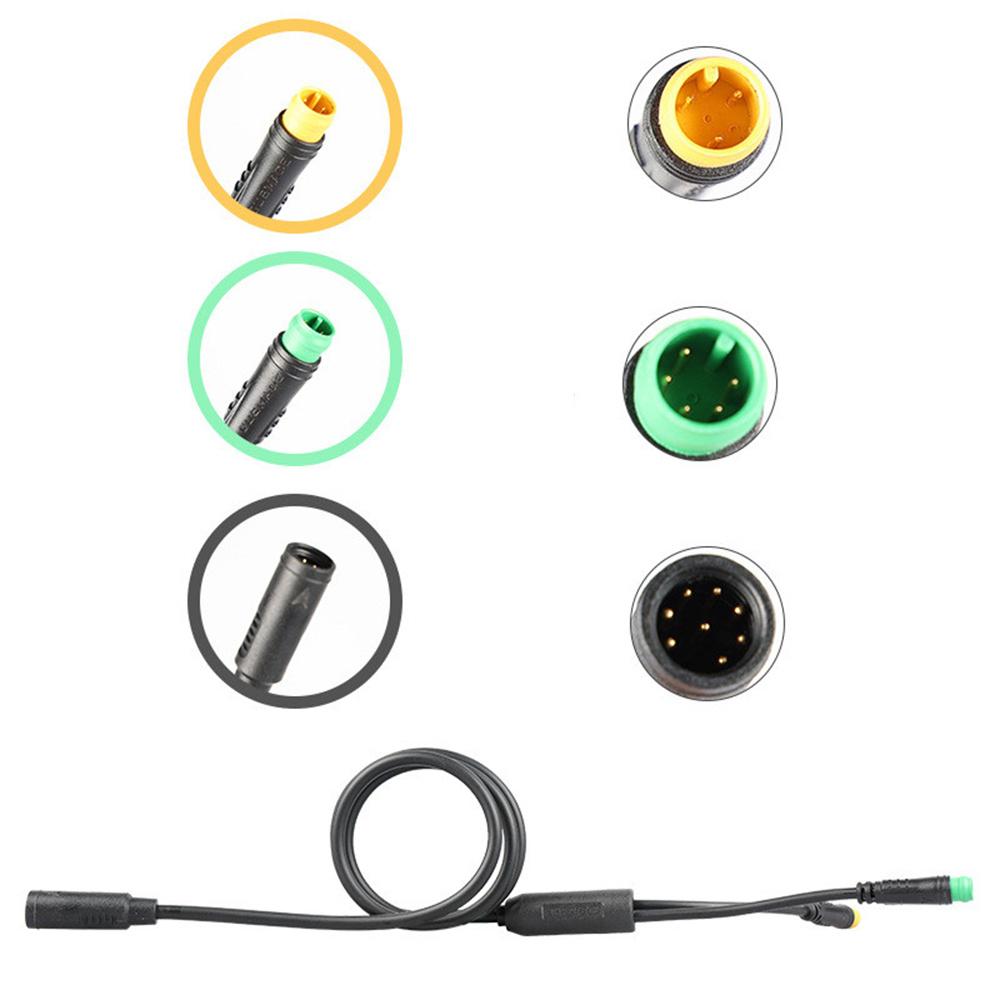 Vodotěsný 1T2 prodlužovací kabel pro displej Palec plynu pro BBS01 BBS02 BBSHD MiD-motor pro elektrické kolo Konektor prodlužovacího vedení