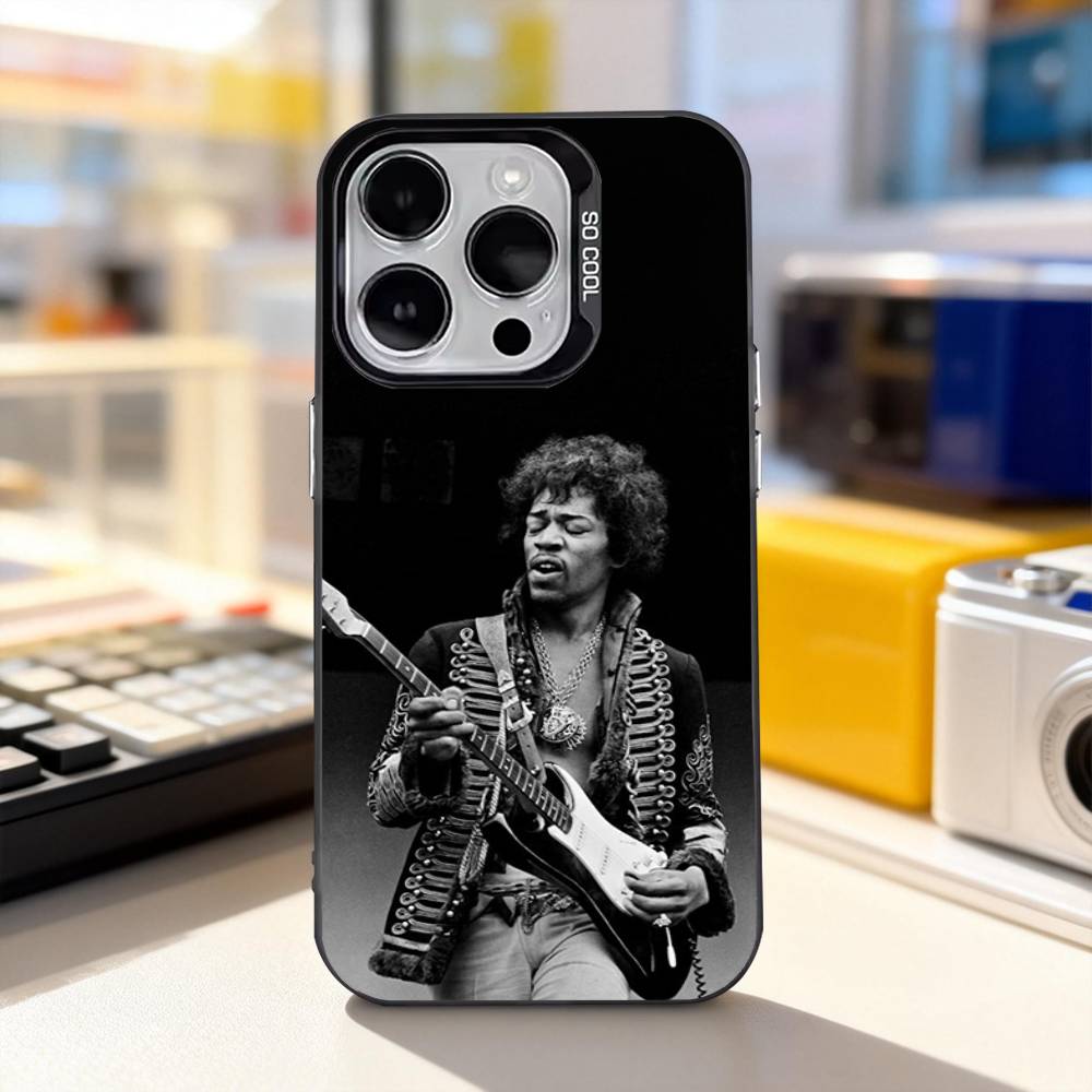 

Guitarist J-Jimi H-Hendrix For iPhone 17,16,15,14,13,12,11,Pro,Max,Plus,E,Air,Mini Anti Fall Black Matte Hard Bumper Phone Case iPhone16promax