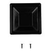4x4 Inch Plastic Fence Post Cap for Outdoor Wooden Fences, 3 5/8" ID, Weather-Resistant PP Protector with Screws Included, Black