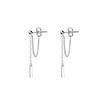925 Silver Chain Stud Earrings - Summer Tassel Drop Earrings, Trendy Hip Hop European & American Style for Women (2021 Collection)