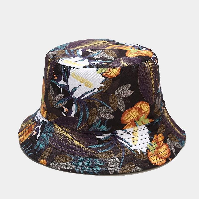 fashion plant printing pattern fisherman hat spring and summer outdoor sun protection fisherman cap unises fishing caps