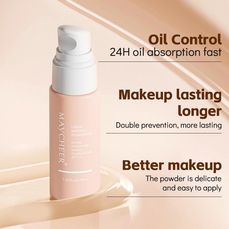 MAYCHEER Meixi'er Long-lasting Moisturizing Foundation Primer - Conceals, Durable, No Smudging
