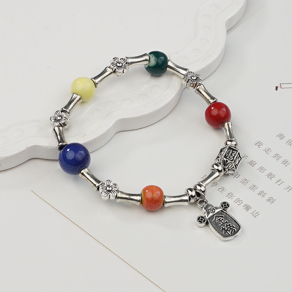 Jingdezhen ceramic beaded bracelet gold list title summer girlfriend bracelet jewelry manufacturers wholesale