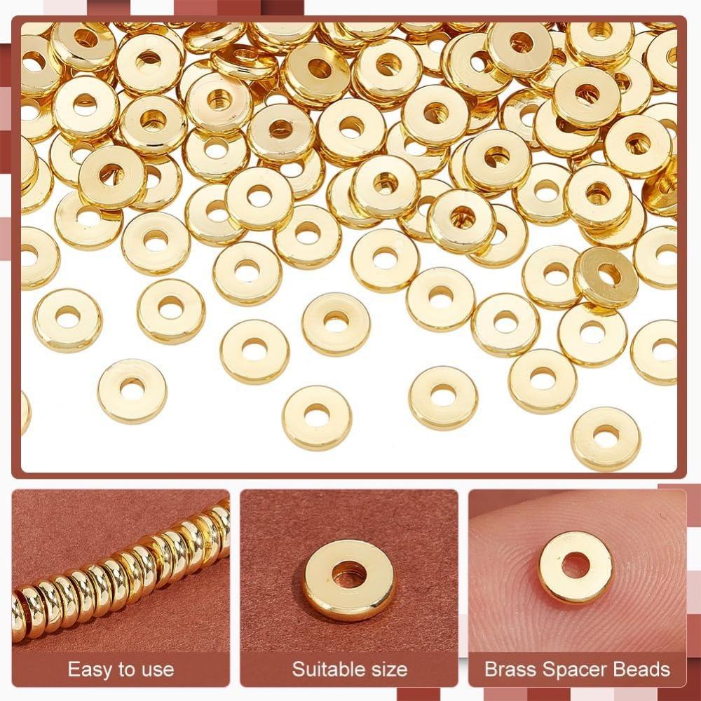 200pcs 6mm Flat Beads Plated Beads CCB Beads for Heishi Clay Beads Summer Bikini Chain Hawaii Stackable Bracelet Jewelry Making