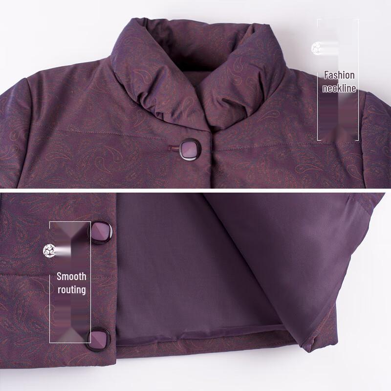 Blumenwattierte Winterjacke für ältere Damen