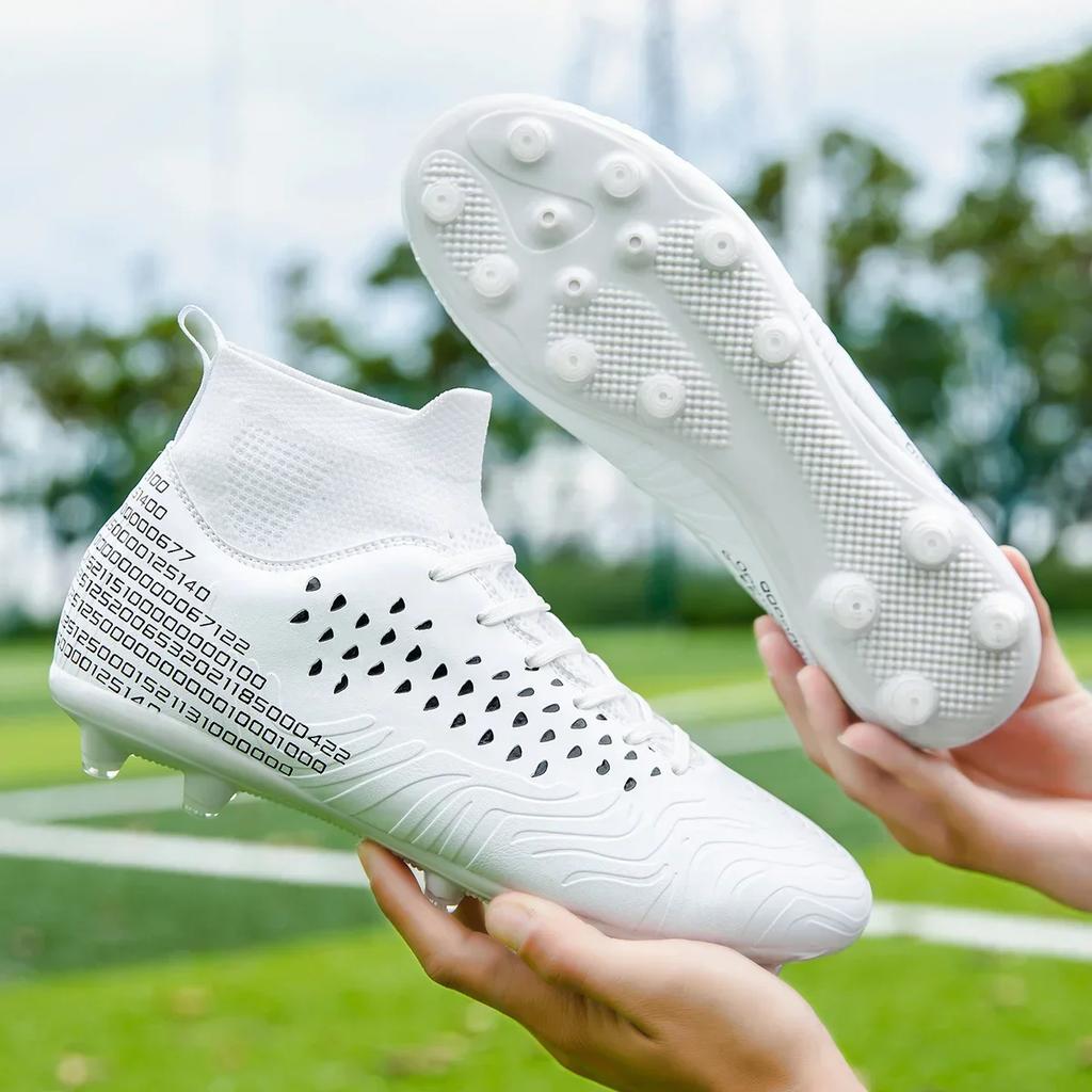 High-top Society Soccer Shoes Football Boots Men Ultra-light Kids Boy Turf Futsal Cleats Children's  Sports Training Footwear